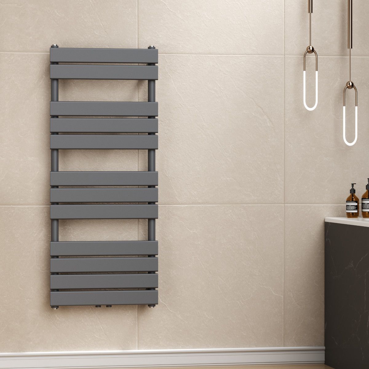 Calorifer EGO - Nadir, radiator Portprosop din otel, Alb sau Antracit, 100-120-140-160-180 cm