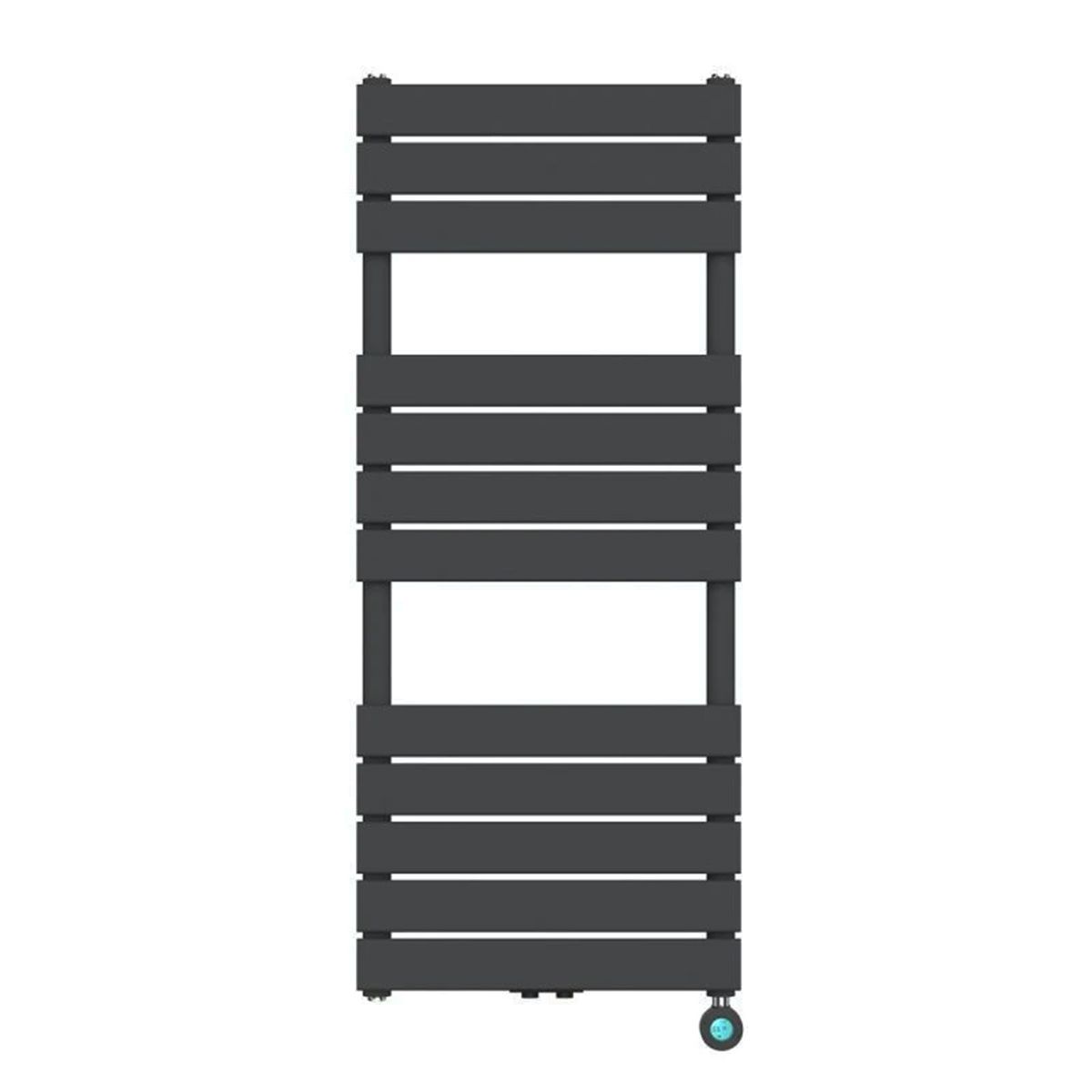 Calorifer electric din otel cu termostat digital LCD, Timer, Portprosop, Antracit, 120-140-160x50 cm, Nadir