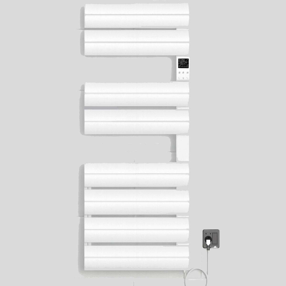 Calorifer portprosop electric, 500W, 230V, alb, 3 trepte de putere, termostat digital, 6 programe, 8 elementi, 105x55 cm, Reina