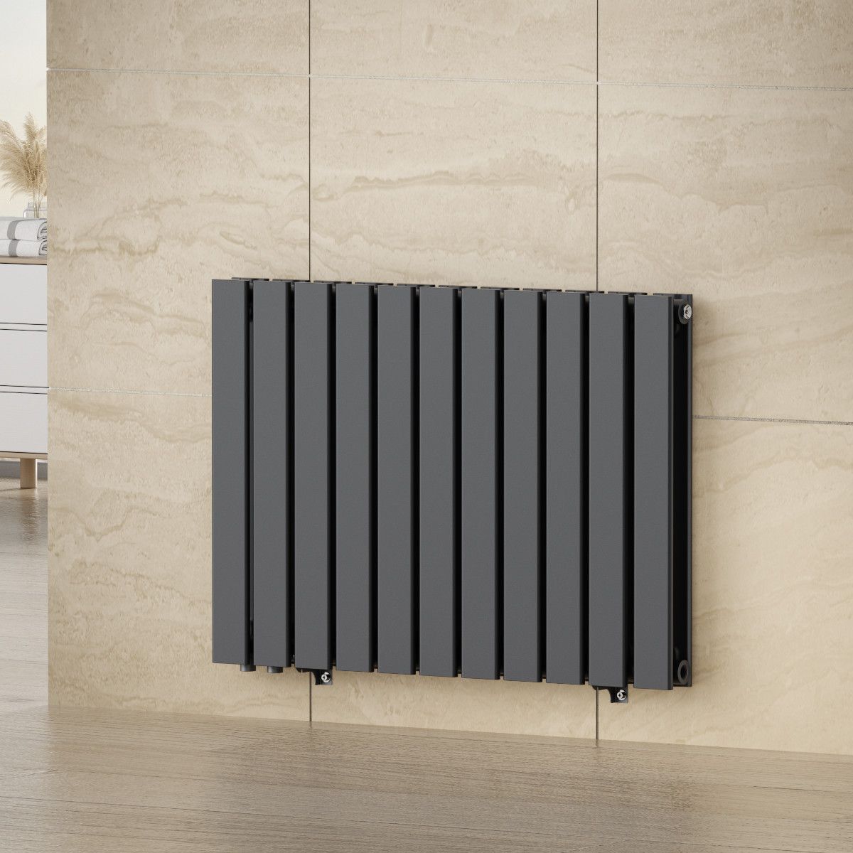 Calorifer, radiator Dublu din otel, Alb sau Antracit, 84, 107, 123 cm, Ego- Alesia, Living sau Camera