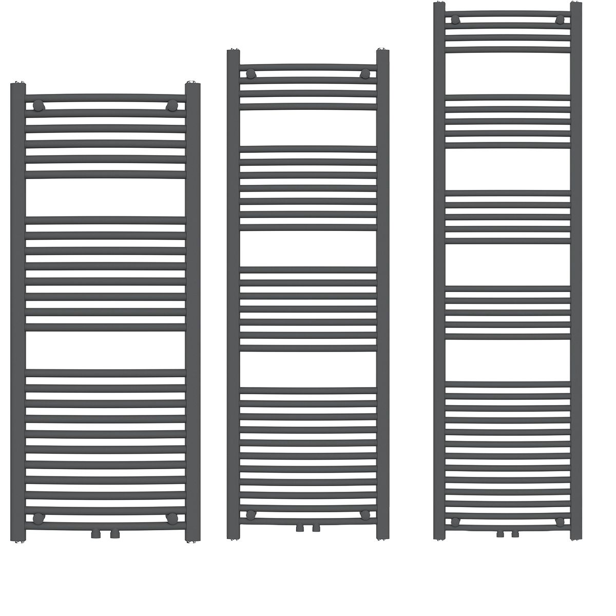 Calorifer, radiator Portprosop din otel,120-150-180x50 cm, Antracit, Design Curbat, Terma