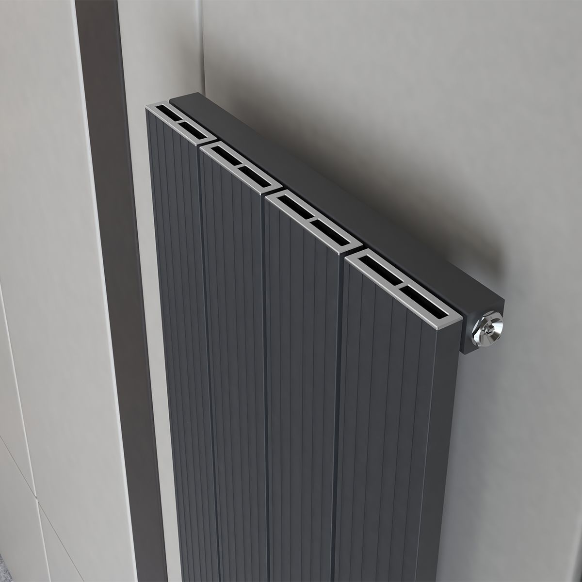 Calorifer vertical, aluminiu 180x47 cm, 978 W, 5 elementi, Antracit,  Armonico