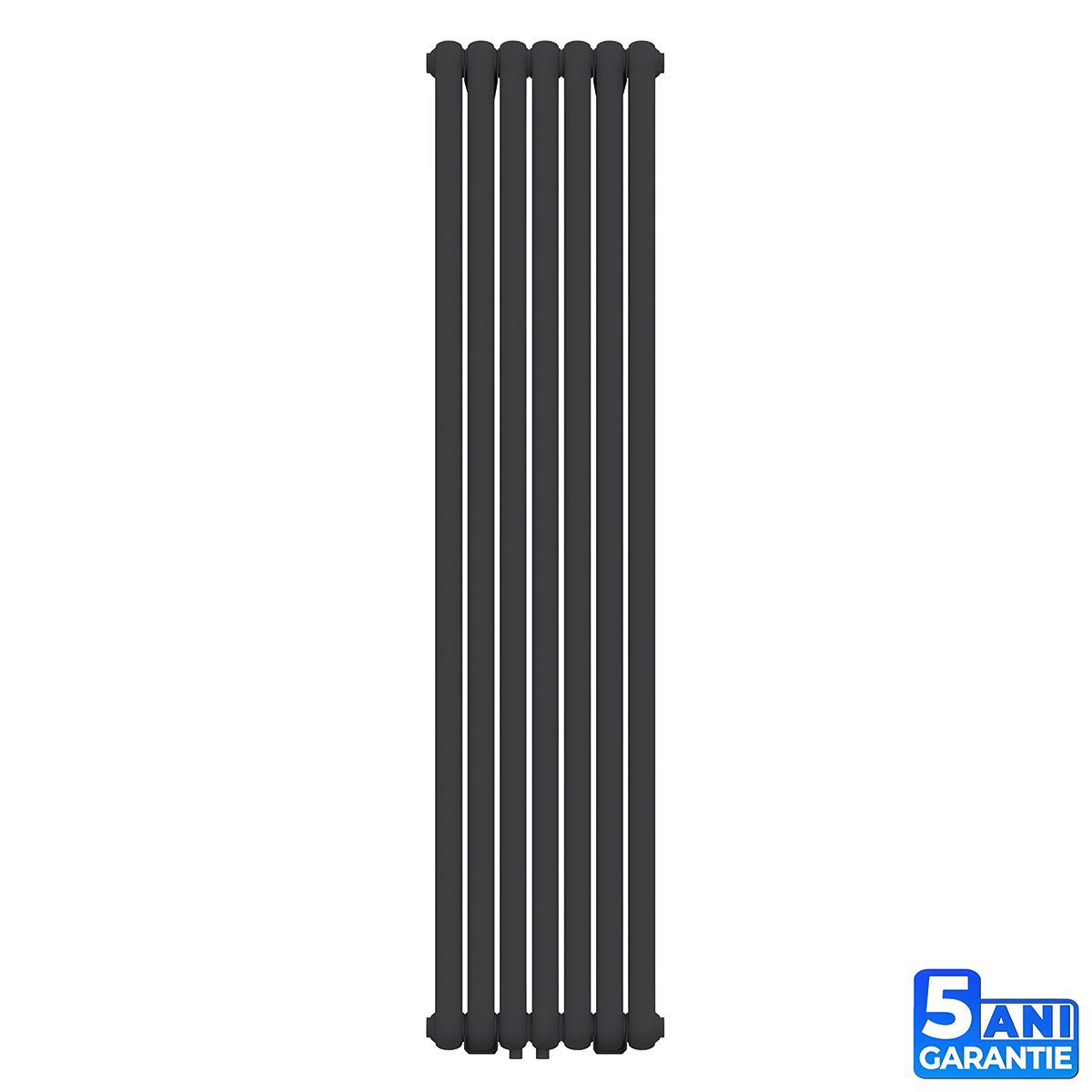 Calorifer vertical, otel, 188x44 cm, 2960 W, 7 elementi, Antracit, Eleganza