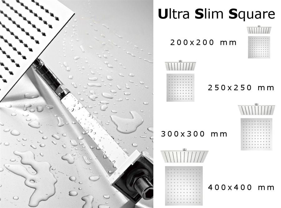 Cap de dus Ultra Slim Square, tip ploaie tropicala