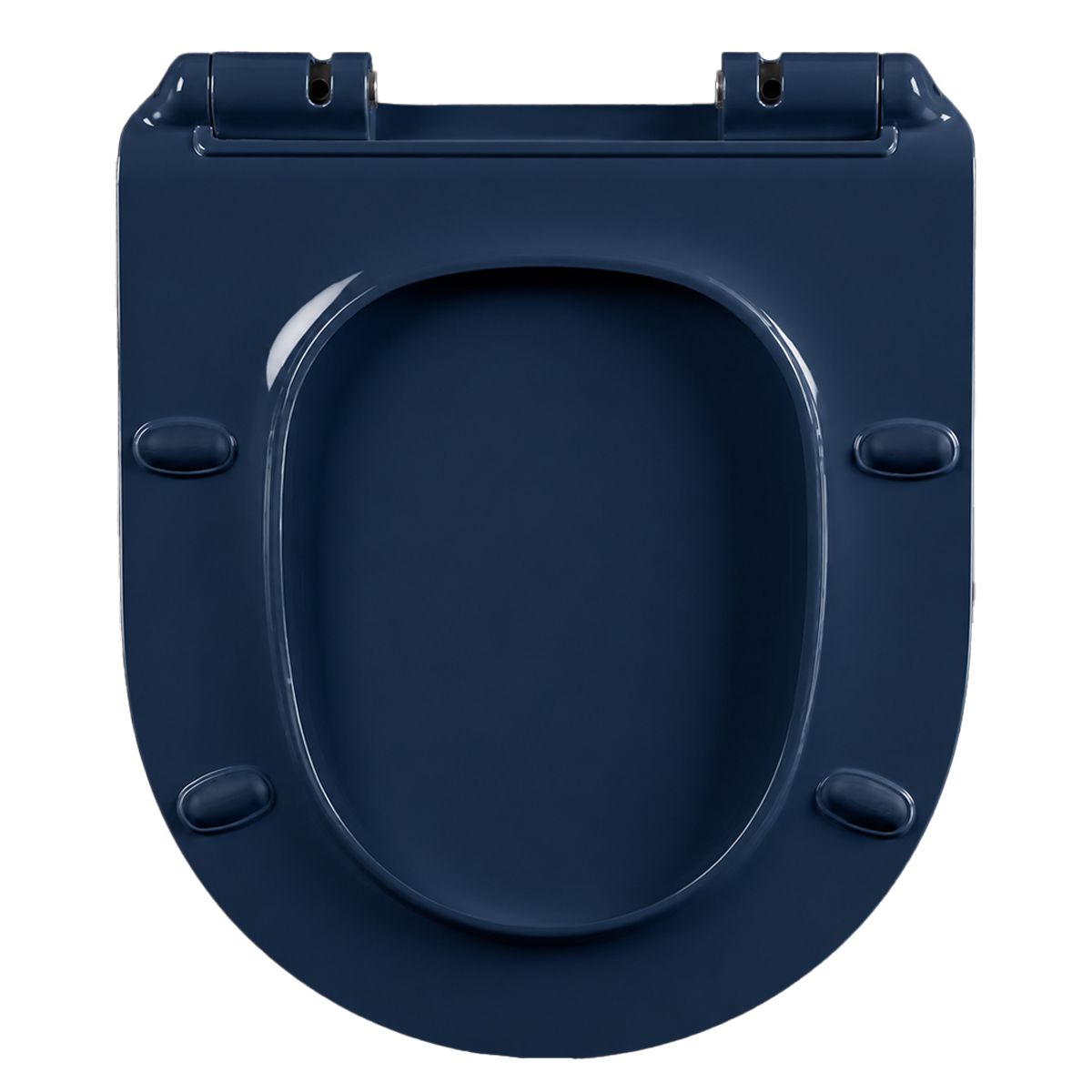 Capac Duroplast, inchidere Soft-Close si Sistem Quick release pentru vas wc Lazio Albastru Terrazo