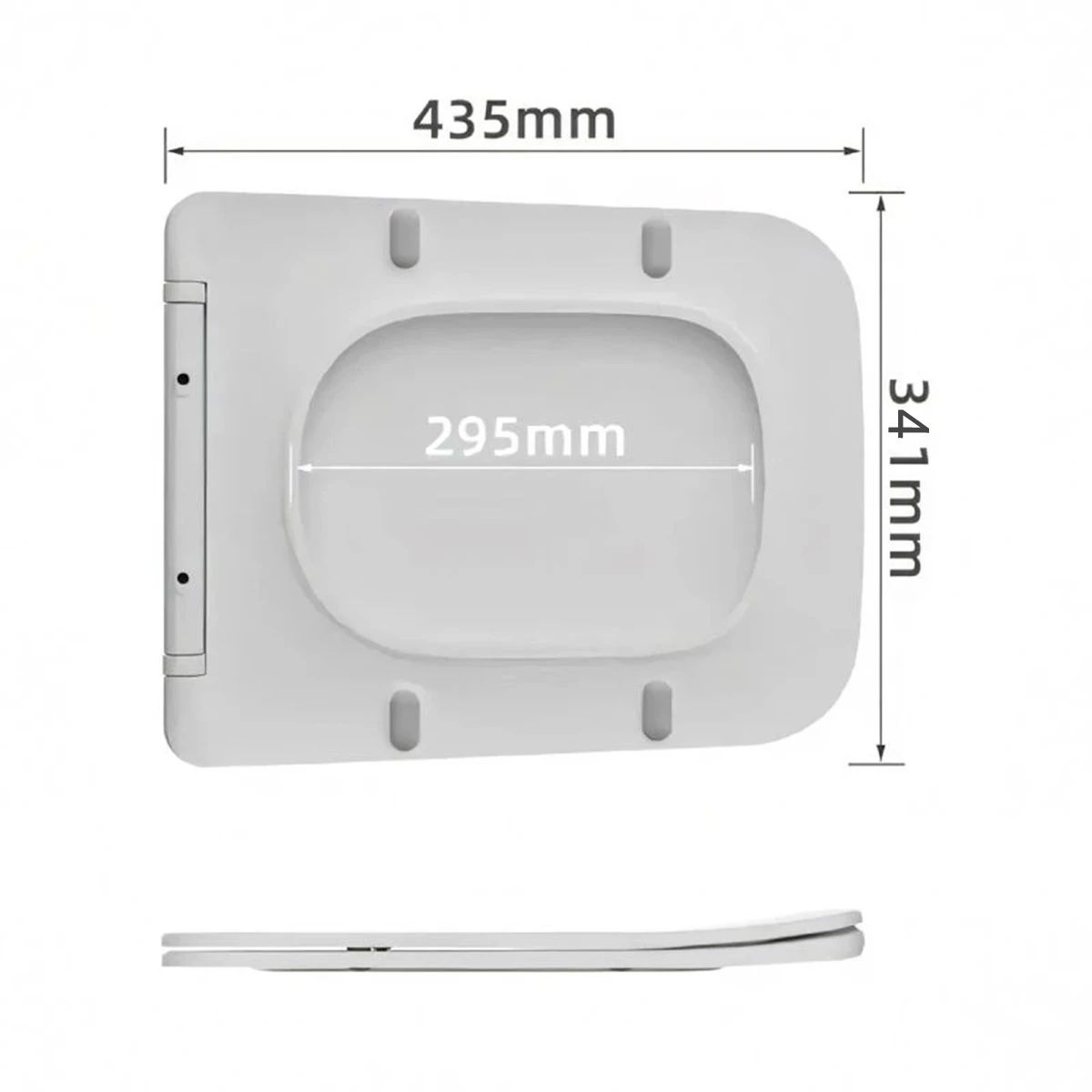 Capac slim Duroplast inchidere Soft-Close, distanta ajustabila, Quick Release, pentru vas wc Alfonso Alb