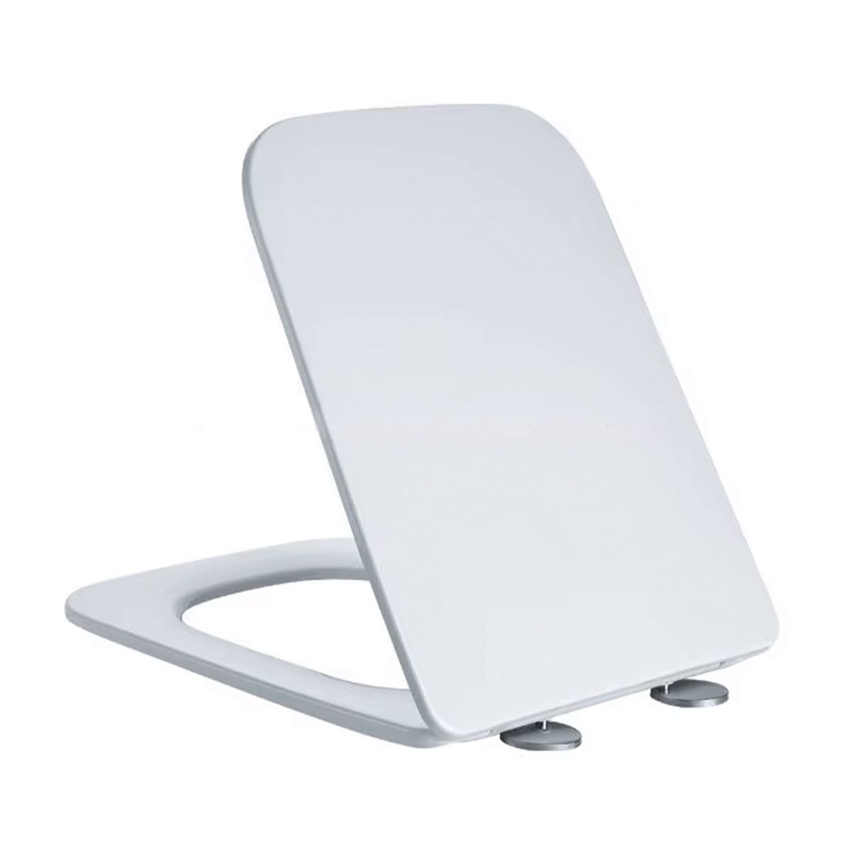 Capac slim Duroplast inchidere Soft-Close, distanta ajustabila, Quick Release, pentru vas wc Alfonso Alb