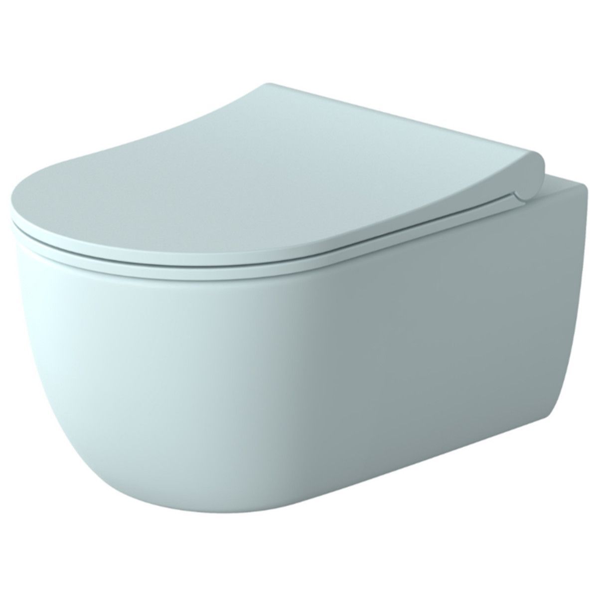 Capac WC Michael culoare Albastru Model slim Inchidere soft close