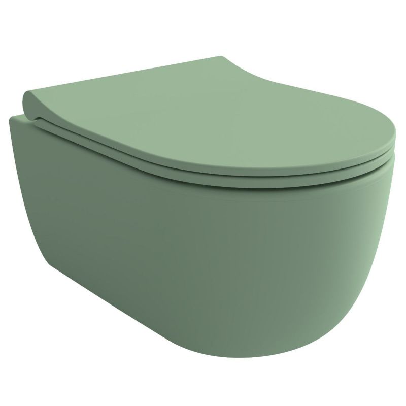 Capac WC Michael culoare Verde Mint Model Slim Inchidere soft close