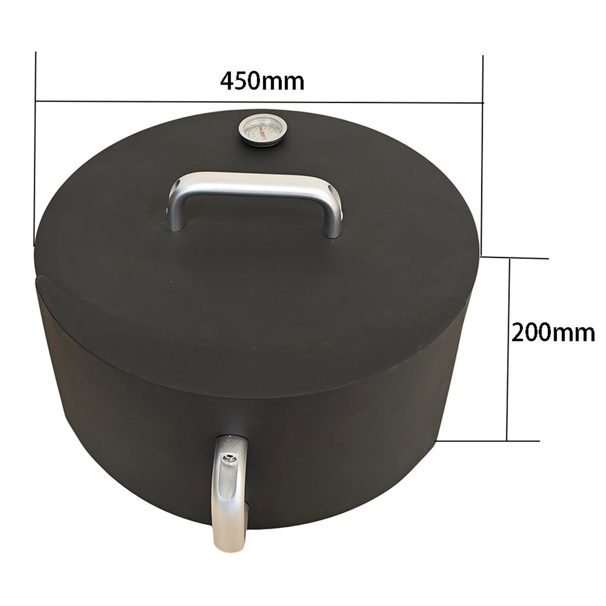 Cuptor pentru pizza Nexus Ø45 cm, otel corten 1.5 mm, cu termometru, compatibil cu gratarele Aurelius si Avangarde, negru