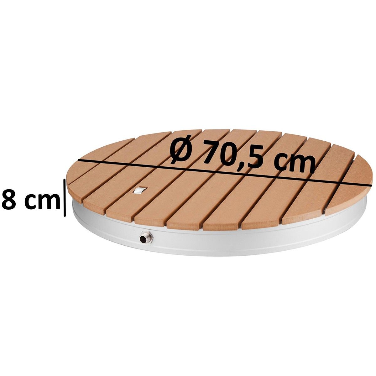 Dus mobil de podea, gradina, camping, inaltime reglabila 4 m, wpc aluminiu, diametru 70cm, Sole