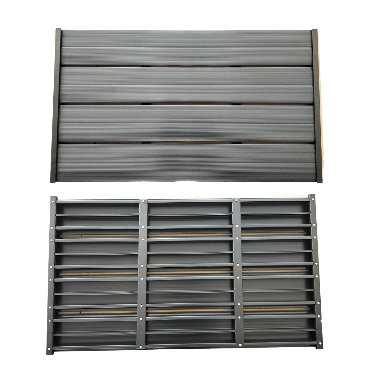 Element de podea din Pvc pentru dus solar din otel, dimensiuni 101x60, Negru, Aria