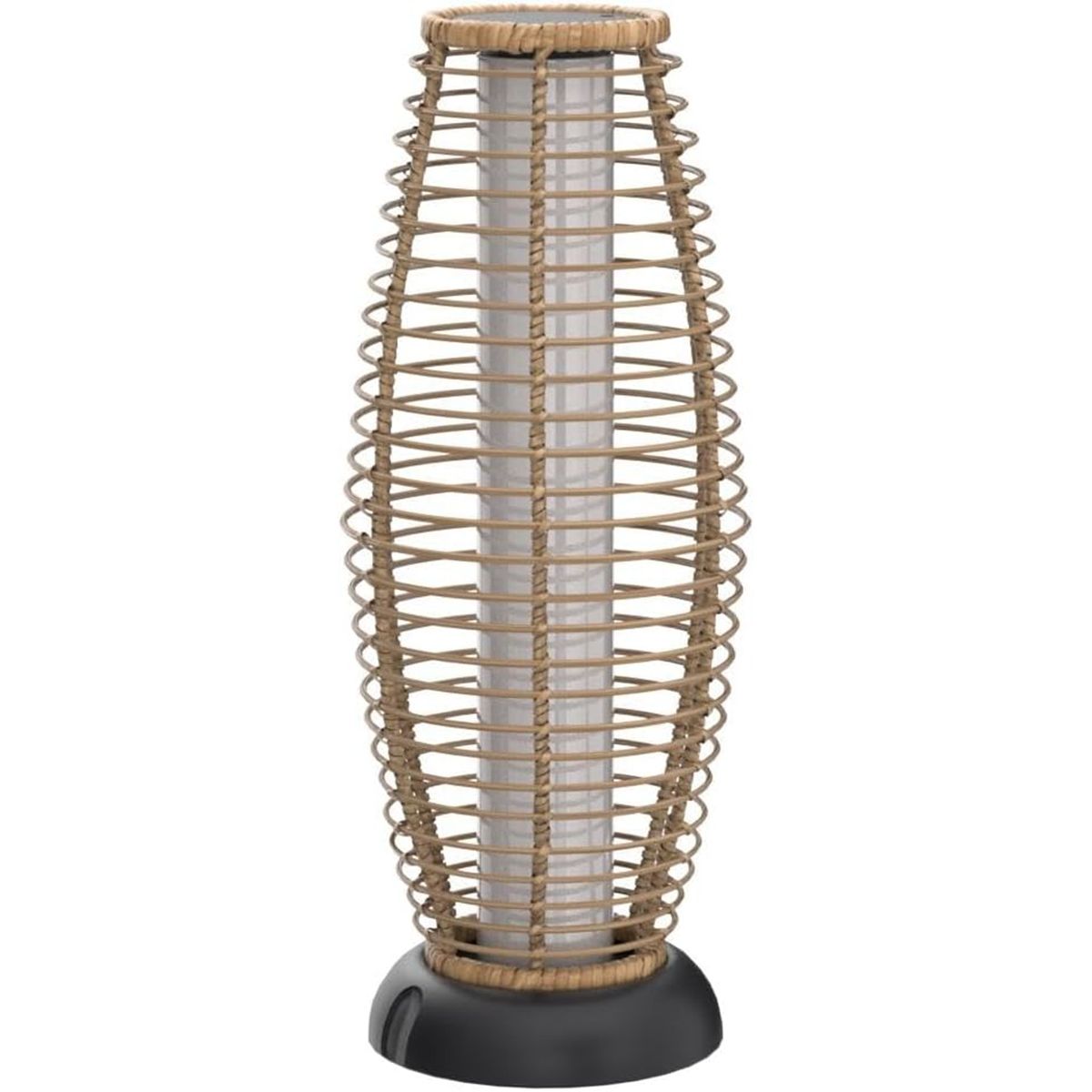 Lampa solara, impletitura din poliratan, incarcare USB, baterie inclusa, protectie IP65, 74 cm, lumina calda, Solar Boho