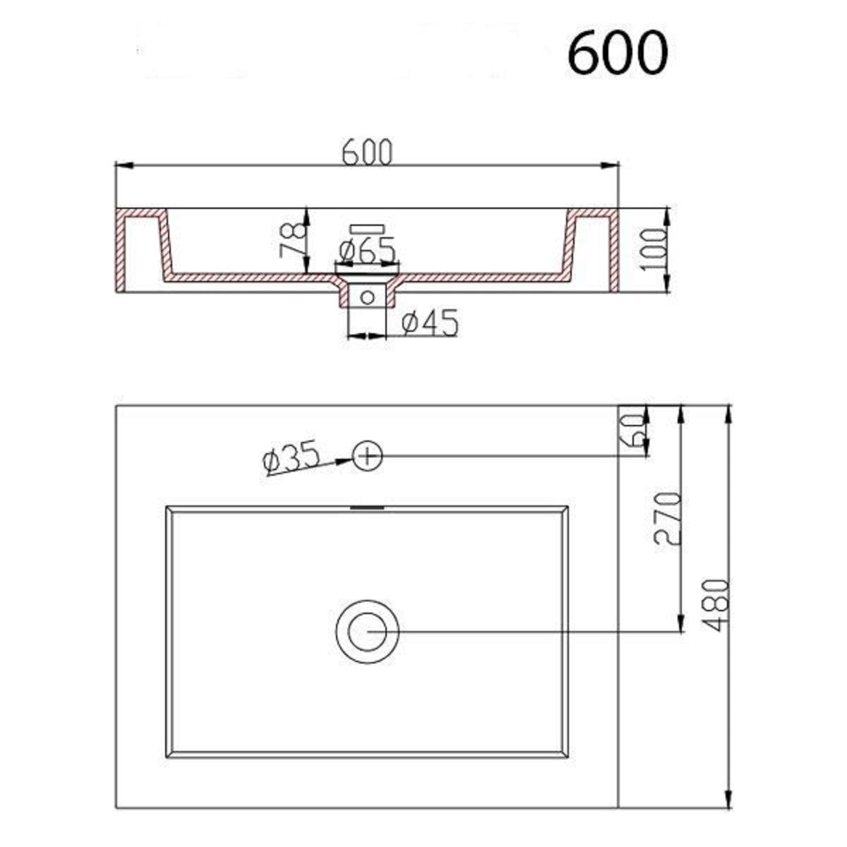Lavoar 18, Alb, lucios, montaj suspendat, semi-incastrat sau pe blat, dimensiuni: 60, 73, sau 90 cm, compozit marmura