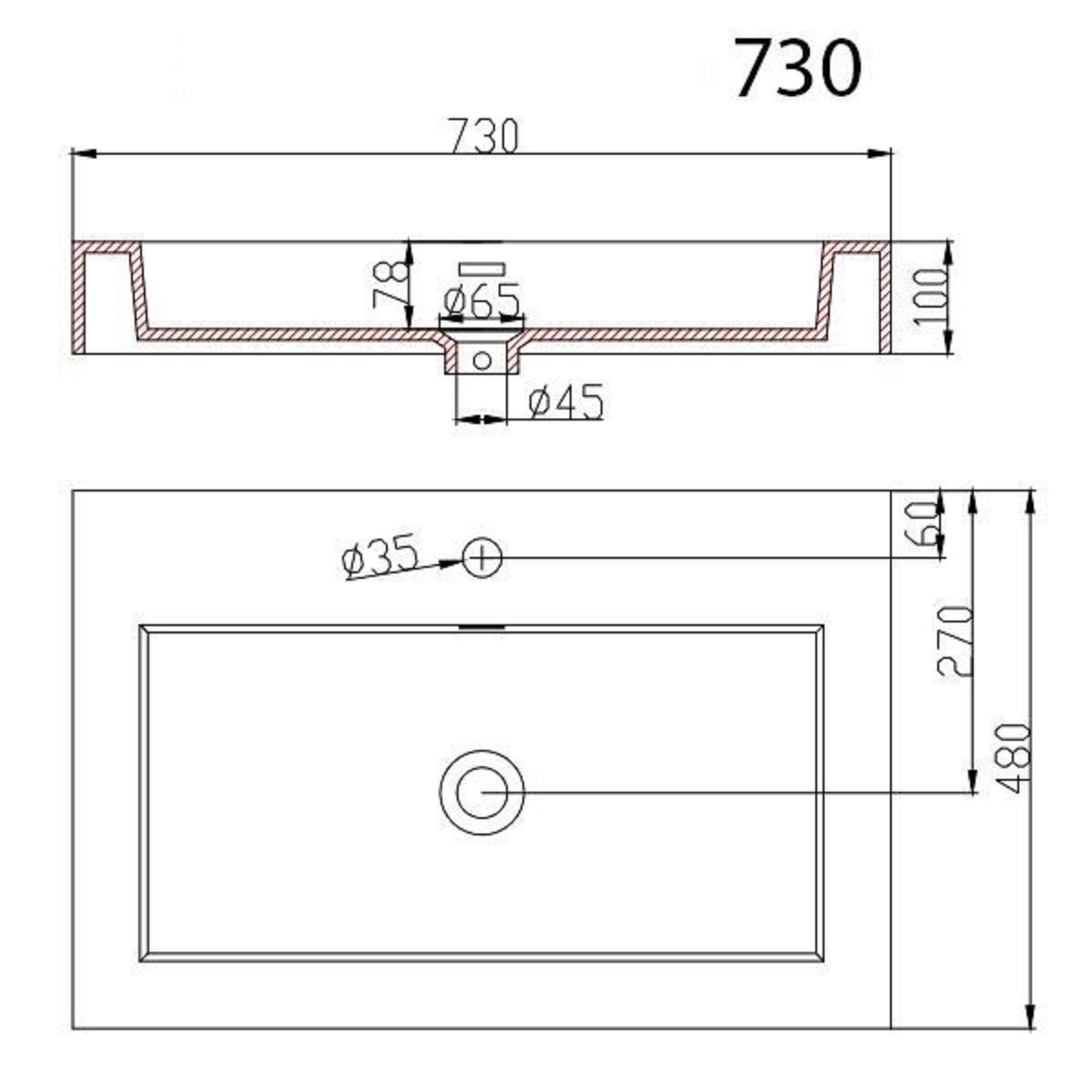 Lavoar 18, Alb, lucios, montaj suspendat, semi-incastrat sau pe blat, dimensiuni: 60, 73, sau 90 cm, compozit marmura