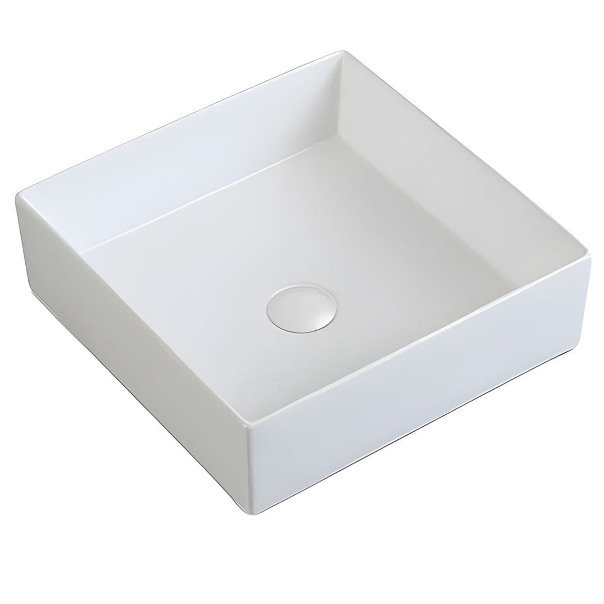 Lavoar, Alb Mat, ceramica sanitara, montaj pe blat 40x40 cm, Blanco