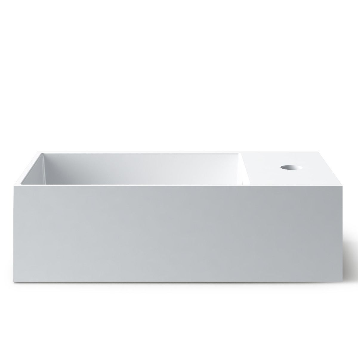 Lavoar Anabel, compozit mineral, montaj suspendat sau pe blat, gaura de baterie pe dreapta, 48x24 cm