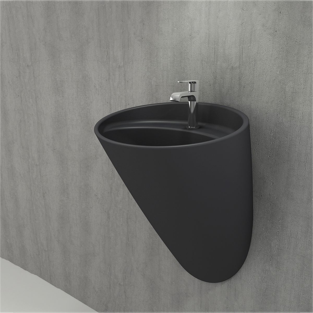 Lavoar Angi, montaj suspendat, 53x46 cm, antracit mat, Royalty Line by Ego