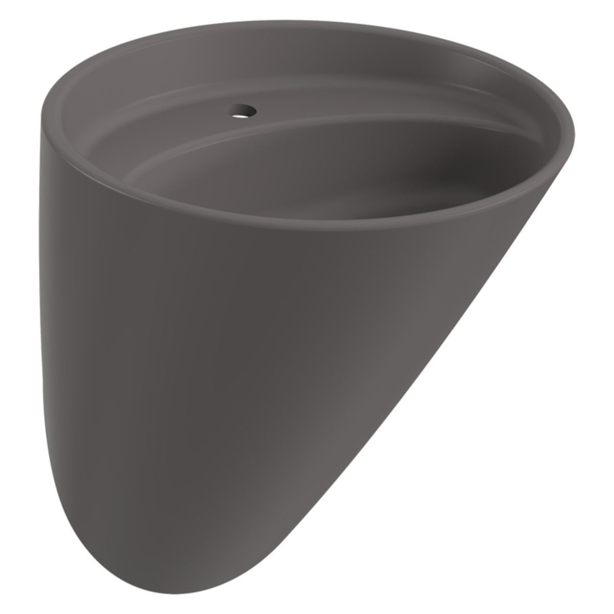 Lavoar Angi Resigilat, montaj suspendat, 53x46 cm, antracit mat
