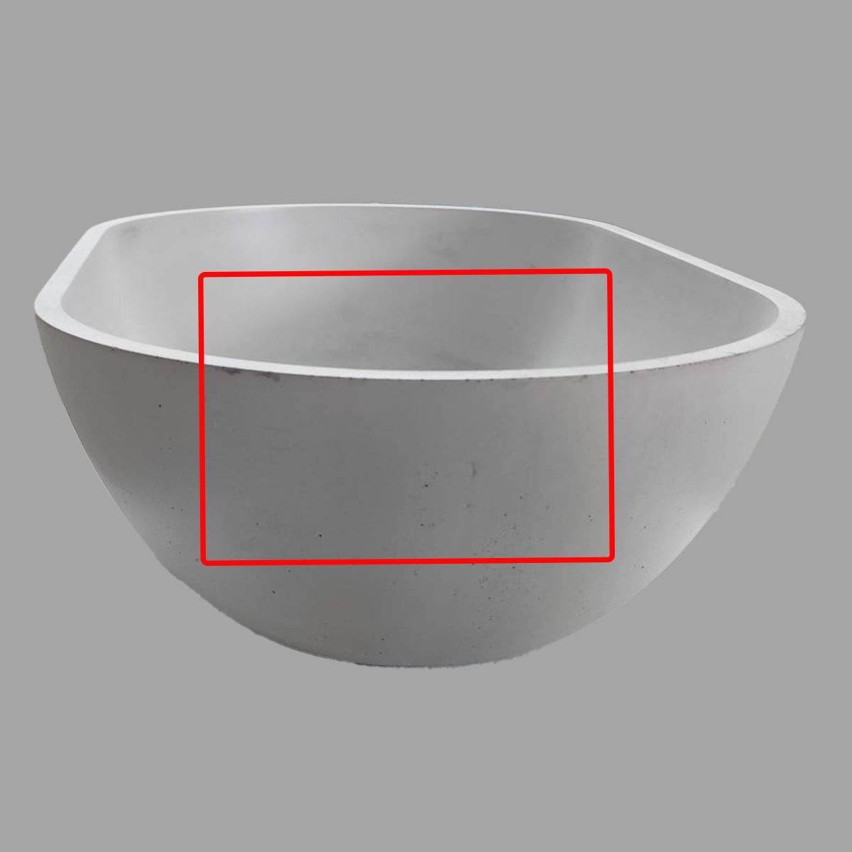 Lavoar compozit mineral, Resiginat, culoare Gri concrete, montaj pe blat, 65x35 cm, Pedro