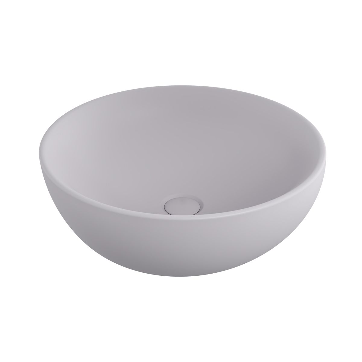 Lavoar, diametru 45 cm, Gri Mat, Power Colour, montaj pe blat, ceramica sanitara, Molis