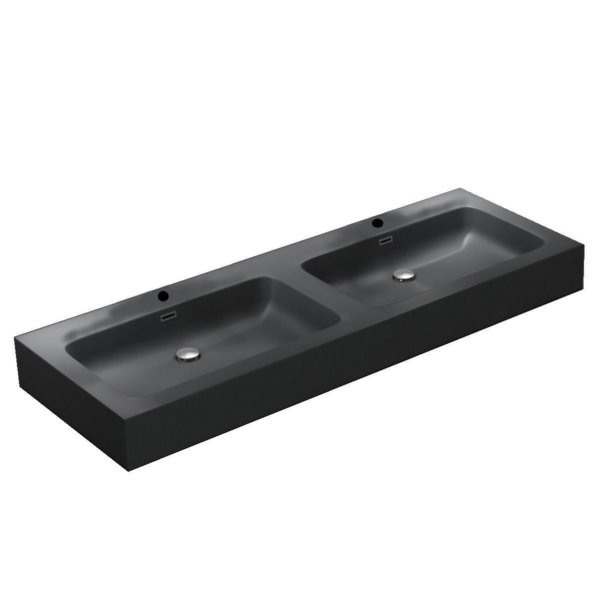 Lavoar EGO-830, compozit de marmura, Antracit Mat 140x48 cm