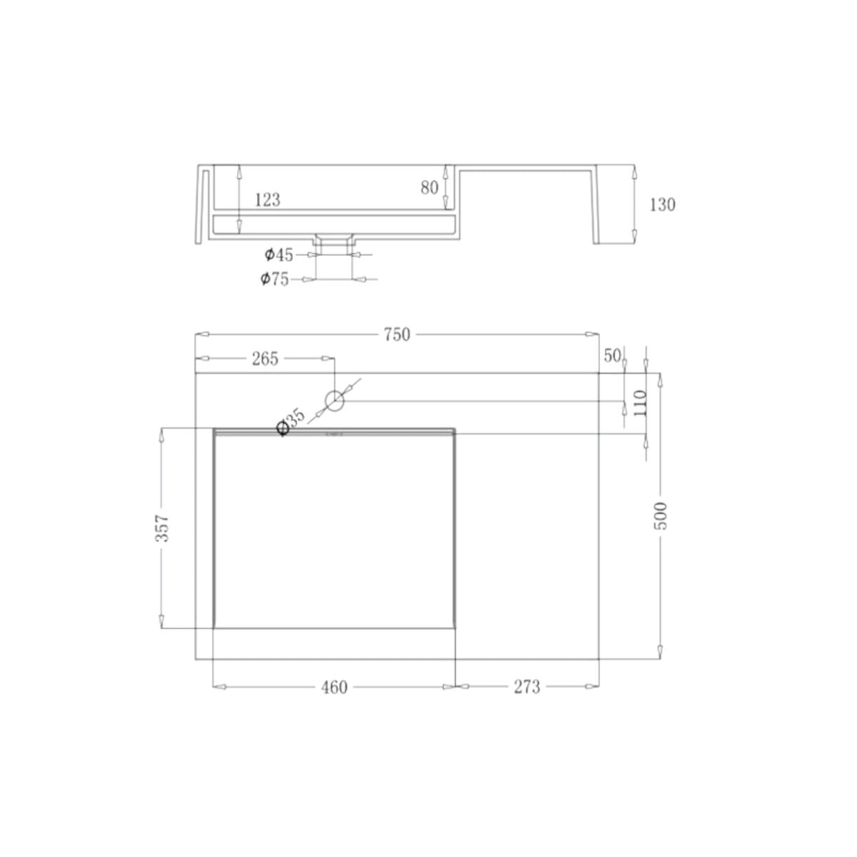 Lavoar EGO 11, Antracit Mat, 100x50 cm, compozit marmura, montaj pe blat sau suspendat, scurgere ascunsa, cu gaura baterie