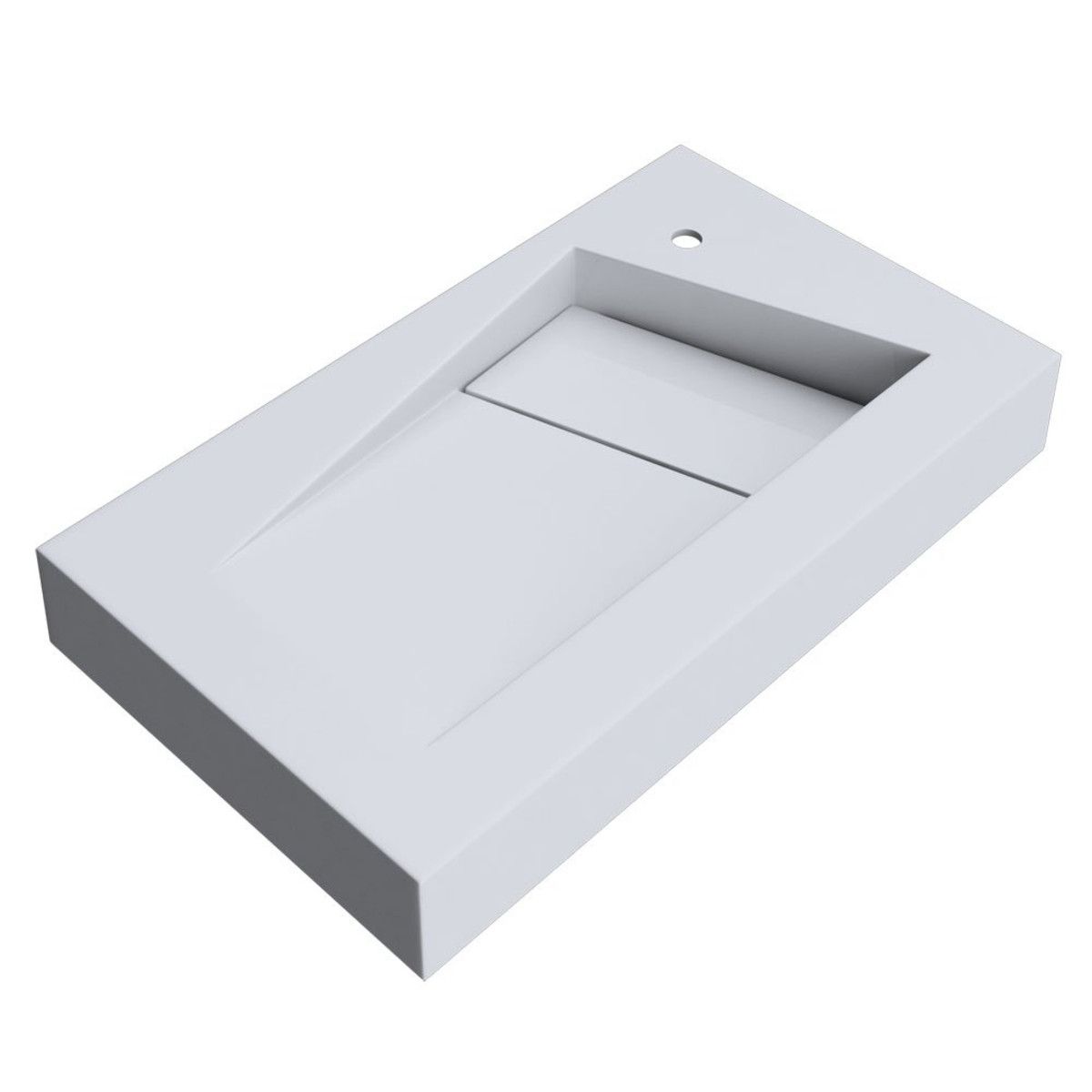 Lavoar EGO-17 , compozit marmura, montaj pe blat sau suspendat, scurgere ascunsa, 80x46