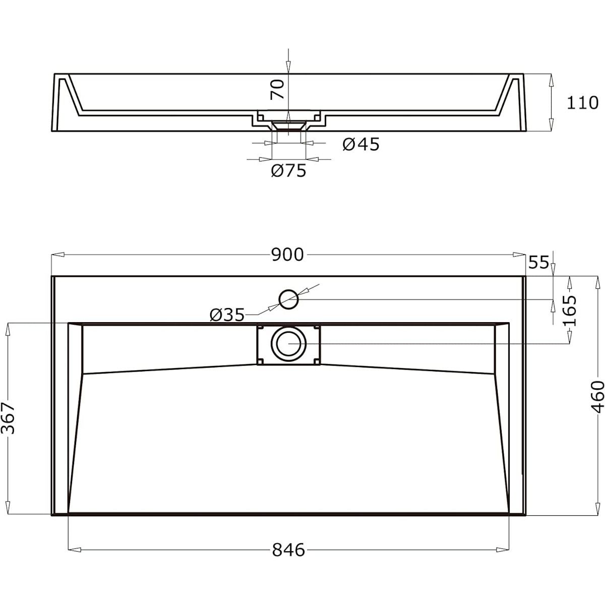 Lavoar EGO 19, Alb, lucios, compozit marmura, dimensiuni intre 50-100 cm, suspendat sau pe blat, cu o gaura baterie