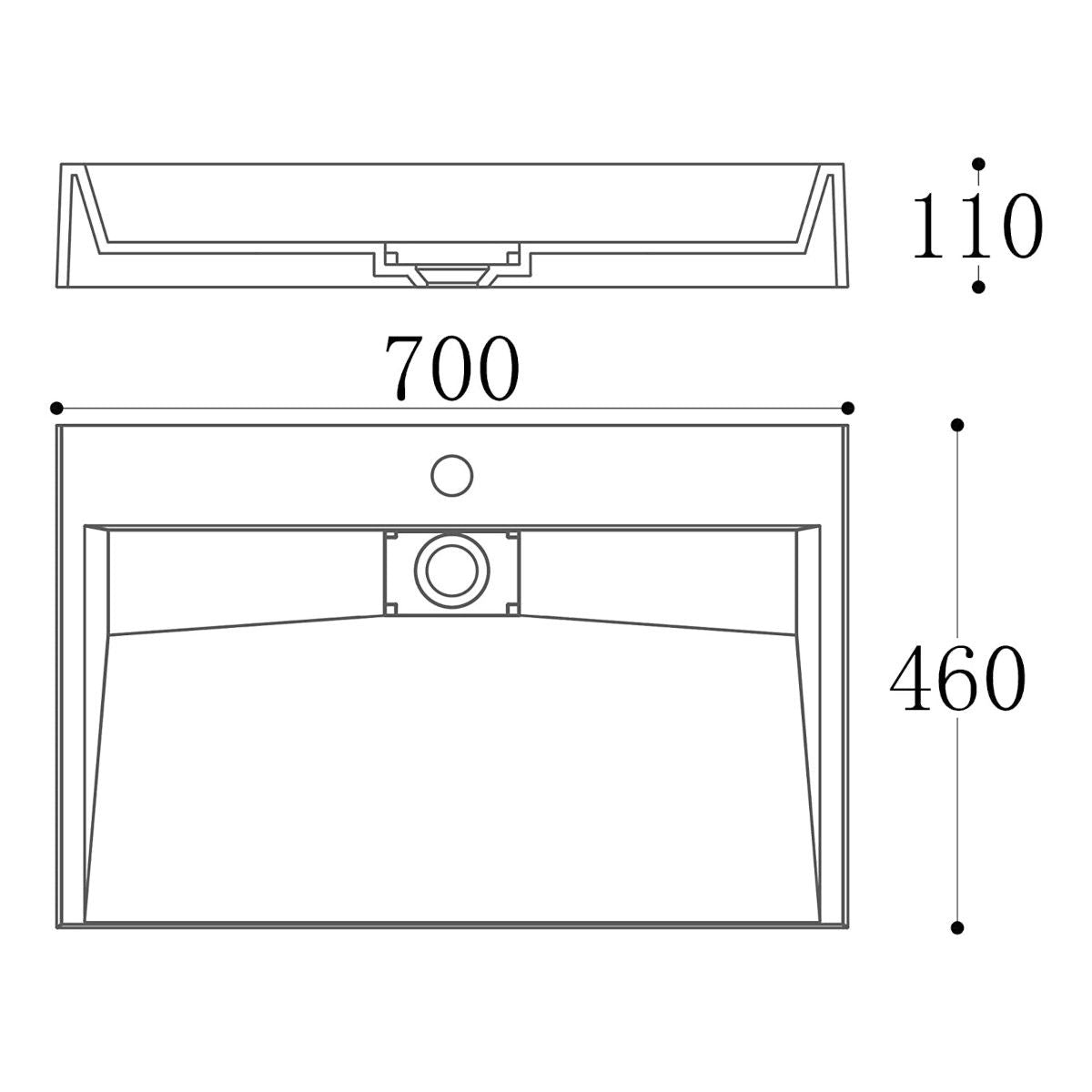 Lavoar EGO 19, Antracit mat, dimensiuni intre 50-100 cm, compozit marmura, montaj suspendat sau pe blat, cu o gaura de baterie