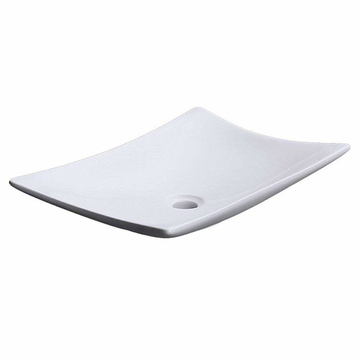 Lavoar EGO 5096, Alb, lucios, 60x40 cm, montaj pe blat, ceramica sanitara