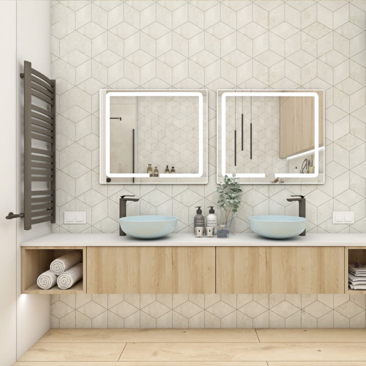 Lavoar EGO Michael, 38x13.6 cm, Albastru, Power Colour, semi-mat, montaj pe blat, ceramica sanitara de inalta calitate