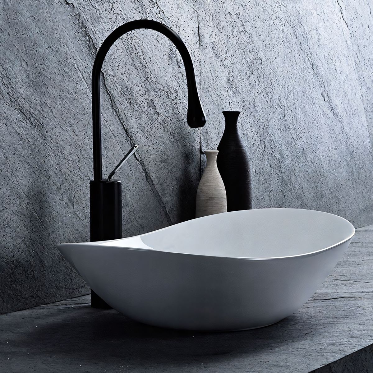 Lavoar Luigi, Alb, ceramica sanitara, 52x32 montaj pe blat