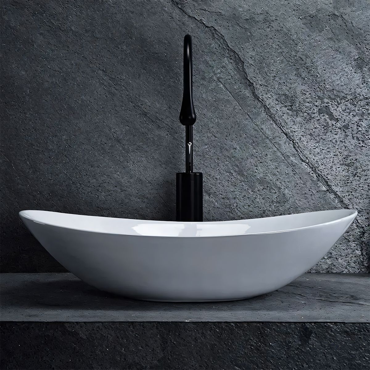 Lavoar Luigi, Alb, ceramica sanitara, 52x32 montaj pe blat
