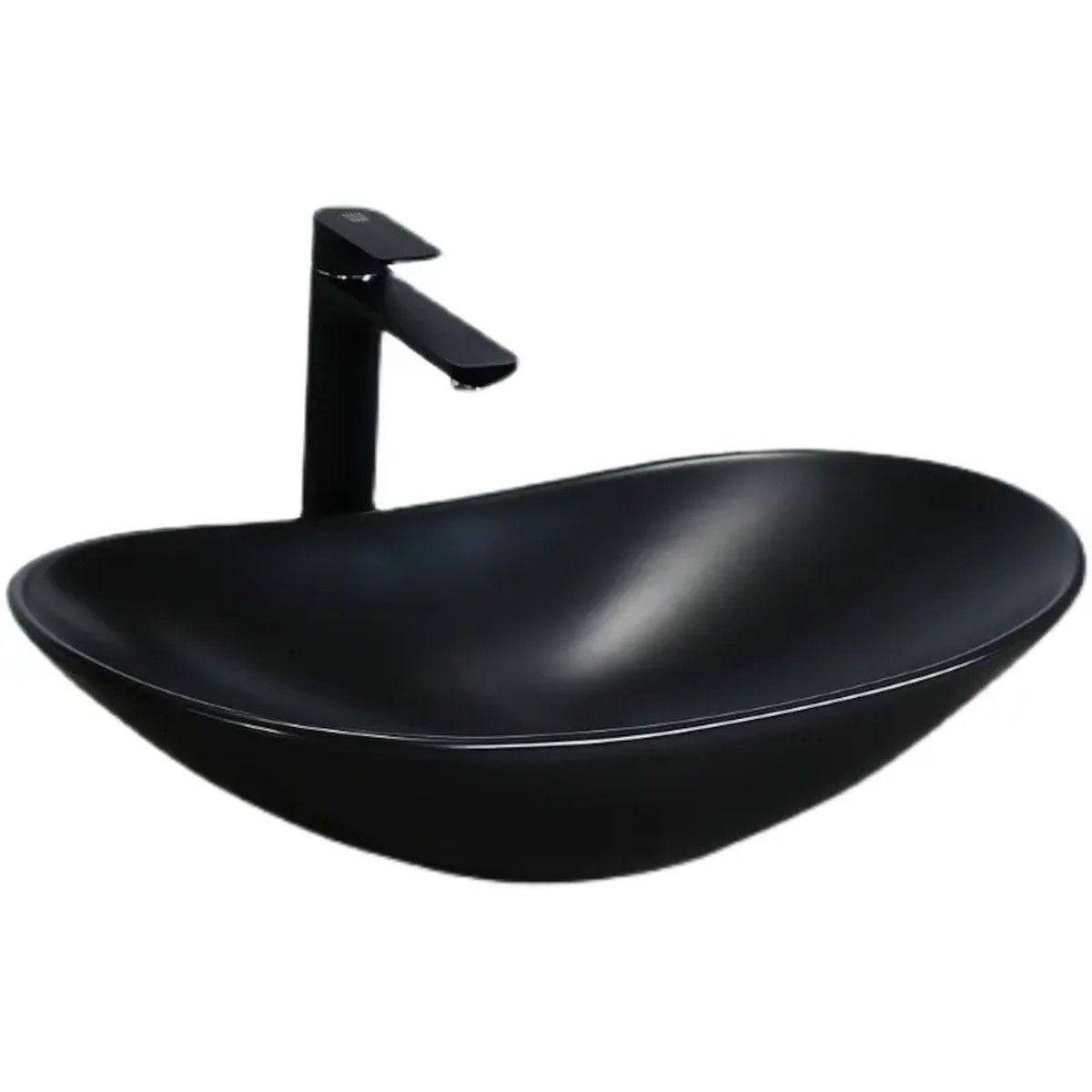 Lavoar Luigi, Negru Mat, ceramica sanitara, 52x32 montaj pe blat