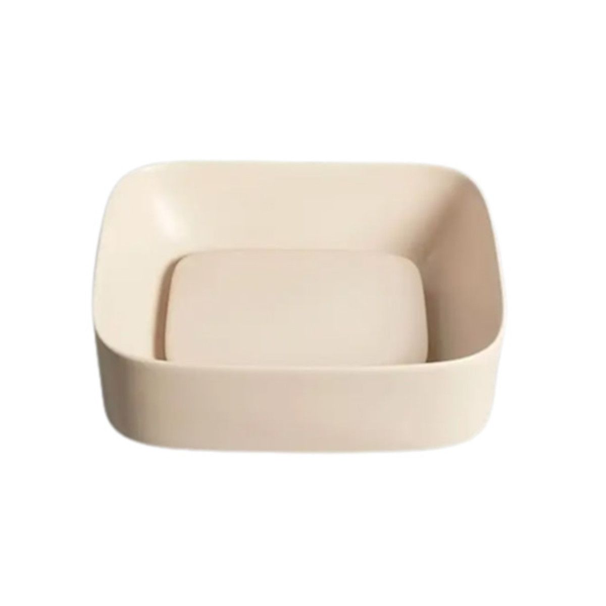 Lavoar Marsala , Crem, capac scurgere inclus, ceramica sanitara, 43x38 cm, montaj pe blat