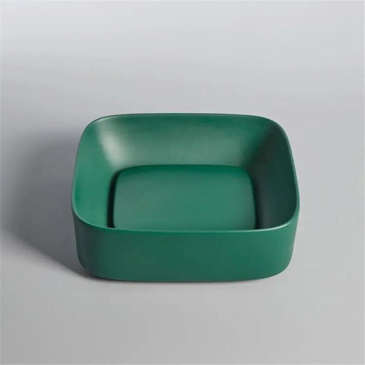 Lavoar Marsala , Verde, capac scurgere inclus, ceramica sanitara, 43x38 cm, montaj pe blat