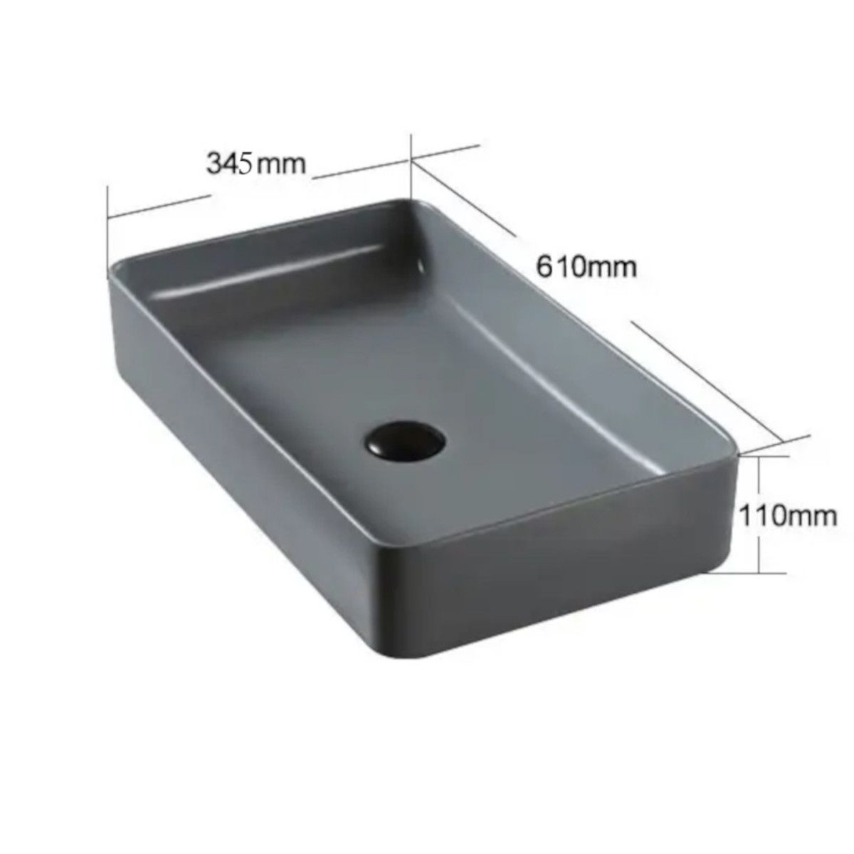 Lavoar Maura, Alb, ceramica sanitara, 61x35 montaj pe blat