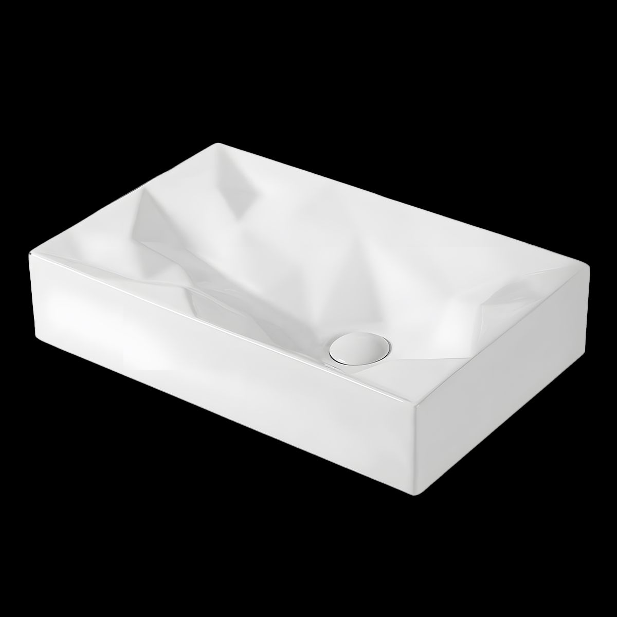 Lavoar Mistic, Alb Lucios, 56x36 cm, montaj pe blat, ceramica sanitara