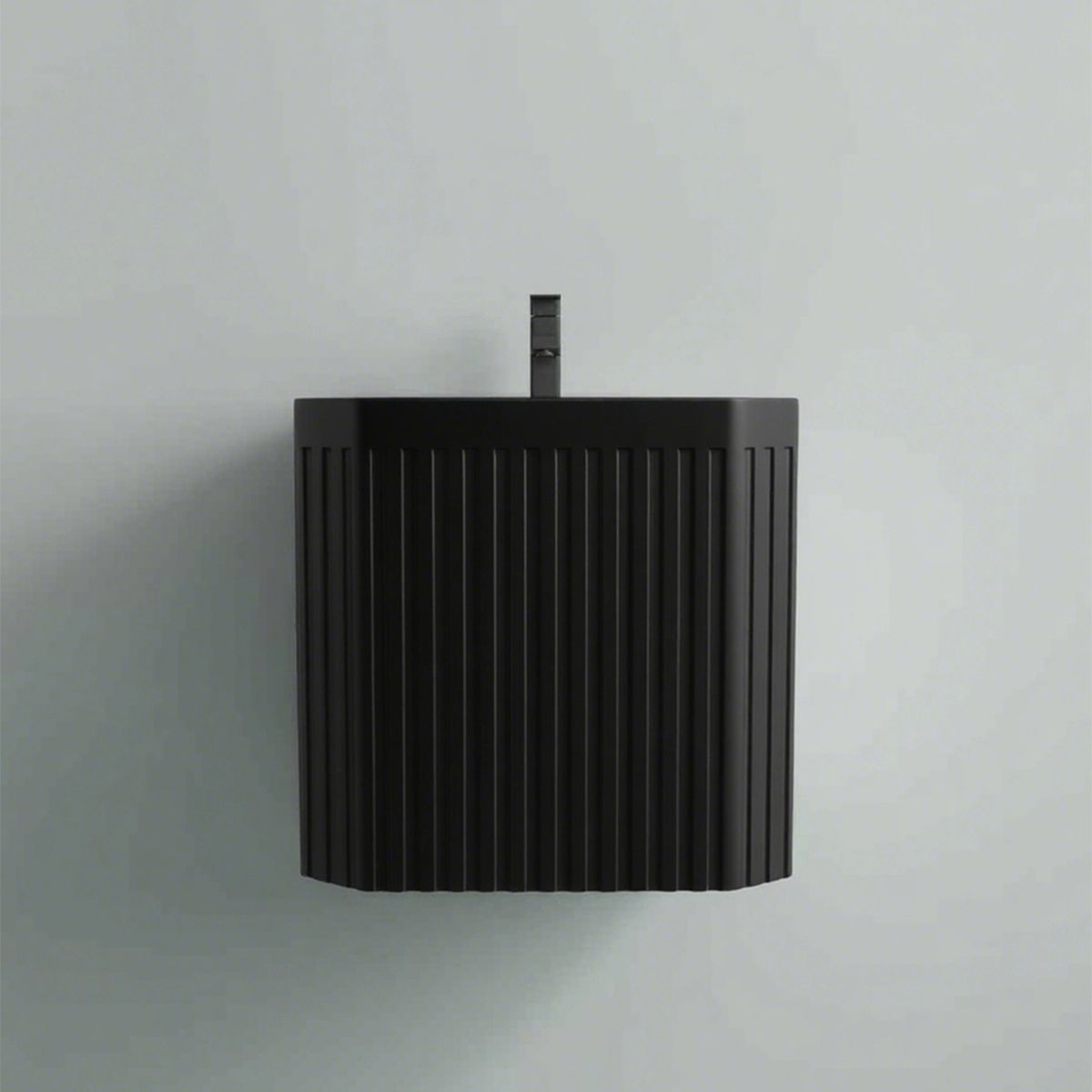 Lavoar, Negru Mat, Power Color, montaj suspendat, 42x42x40 cm, ceramica sanitara, Adele