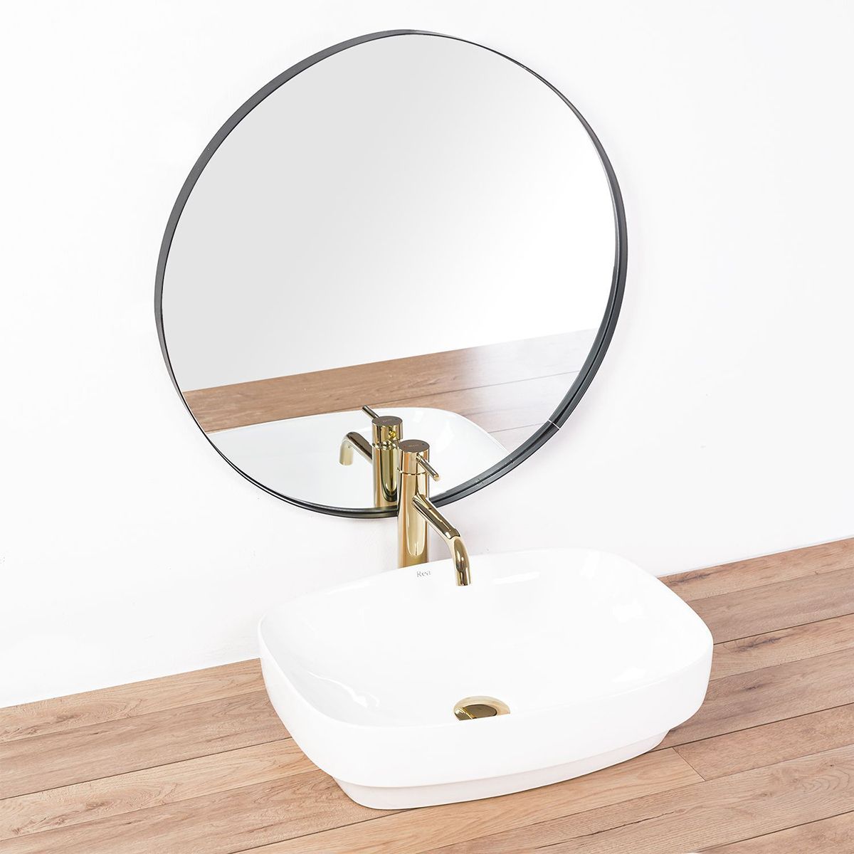 Lavoar EGO-Gizel 50, montaj pe blat sau semi-incastrat, 50x38 cm, alb lucios, ceramica sanitara