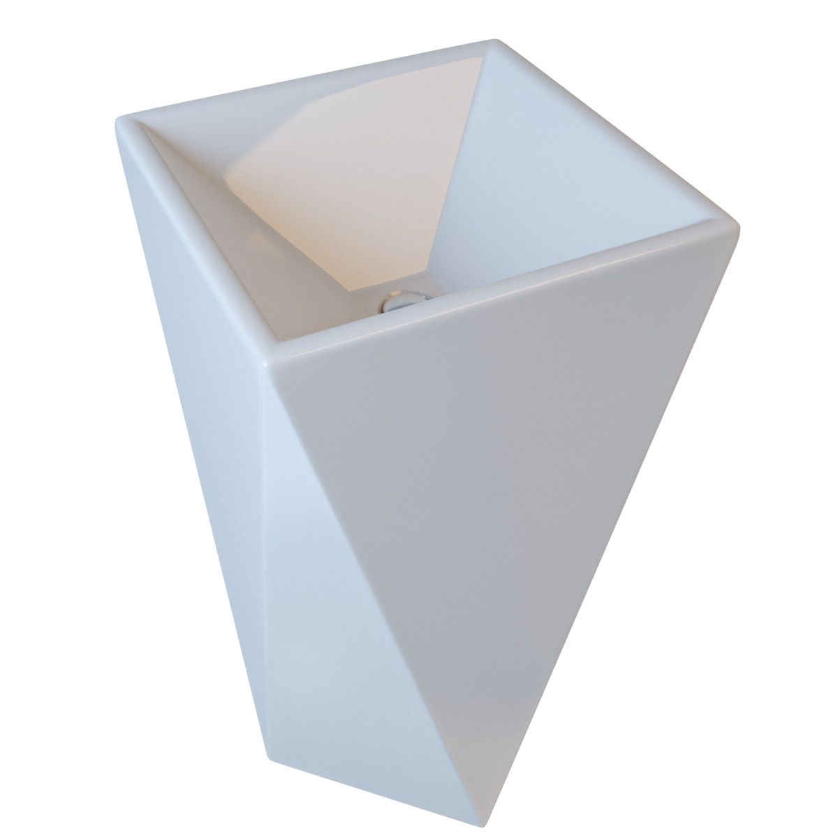 Lavoar stativ Enrico, Alb, 47x47x83 cm, montaj pe podea, ceramica sanitara