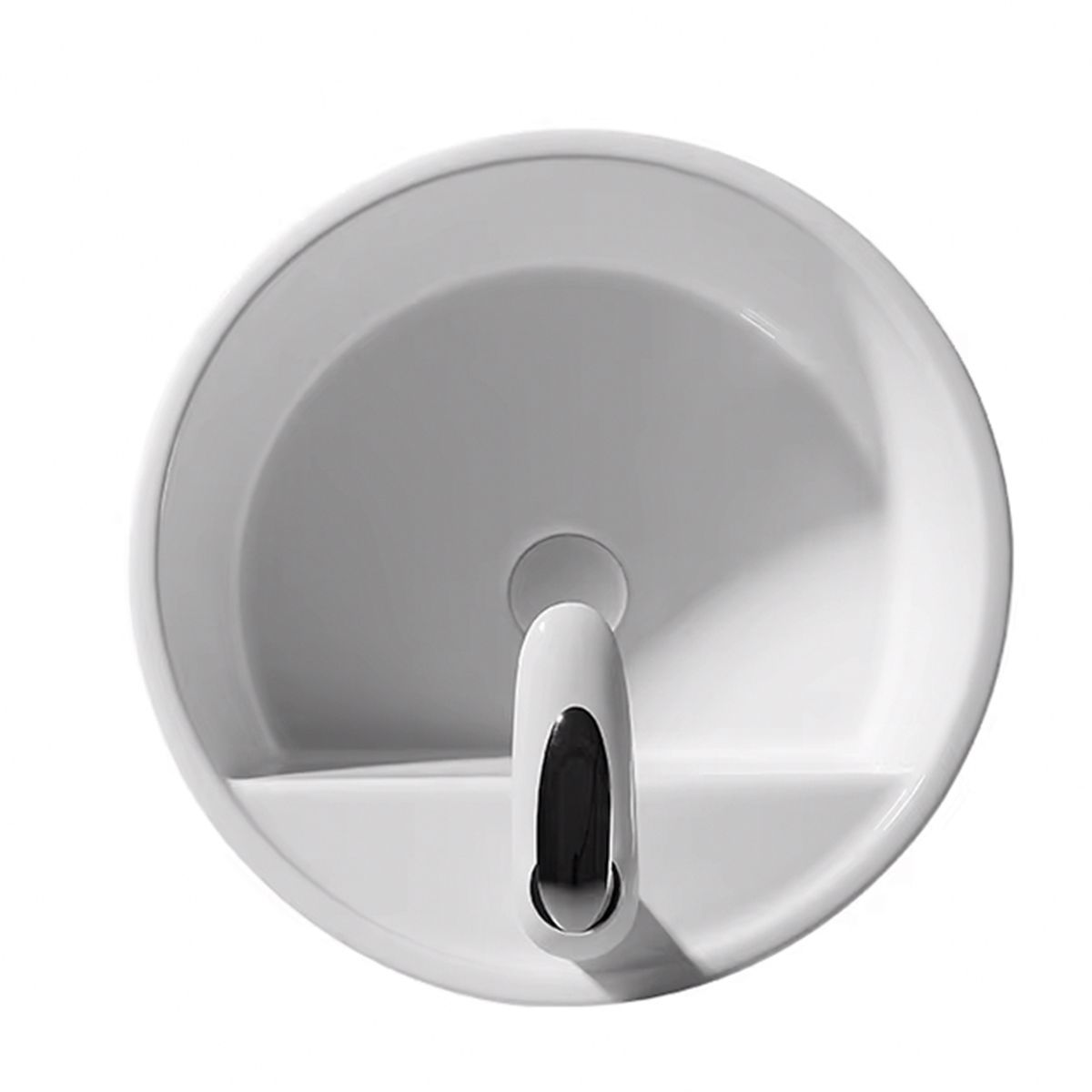Lavoar stativ Fida, Alb, 45x45x85 cm, montaj pe podea, ceramica sanitara