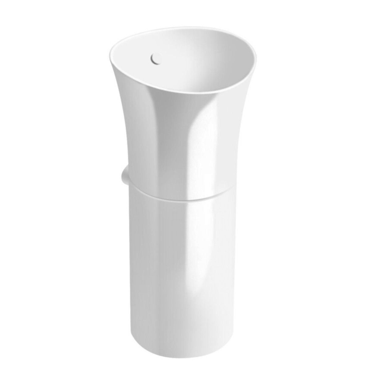 Lavoar stativ Latina, 40x40x91 cm, montaj pe podea, ceramica sanitara, Royalty Line by Ego