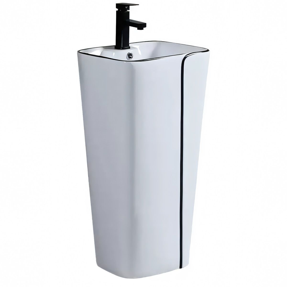 Lavoar stativ Lazio, 43x36x86 cm, montaj pe podea, cu gaura de baterie, ceramica sanitara, Royalty Line by Ego