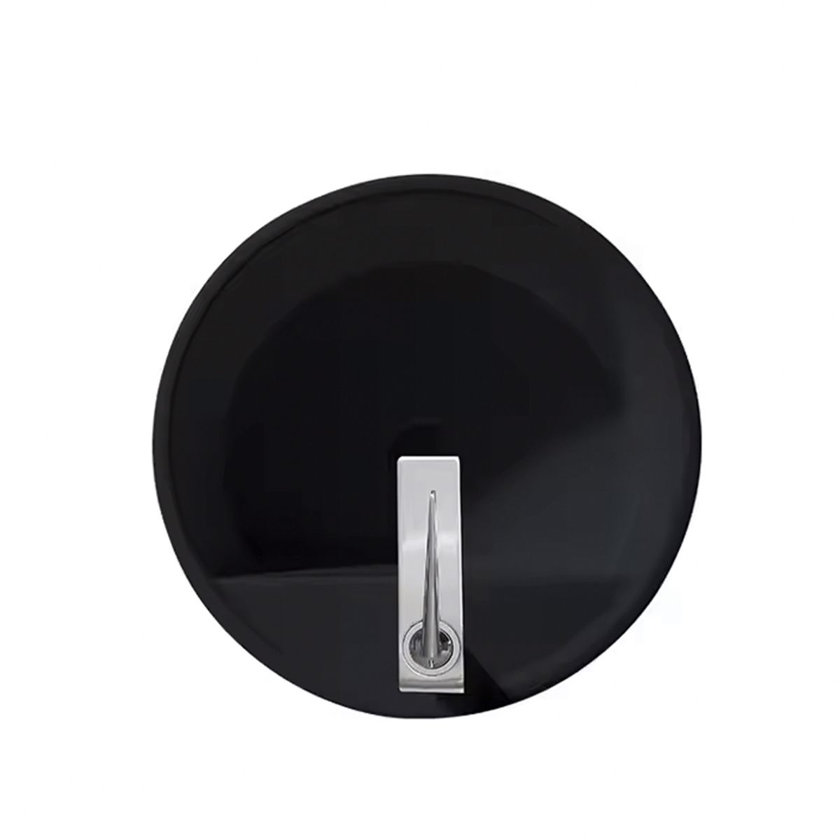 Lavoar stativ, Power Color, Negru Mat exterior si interior, 45x45x84 cm,  ceramica sanitara, Fida