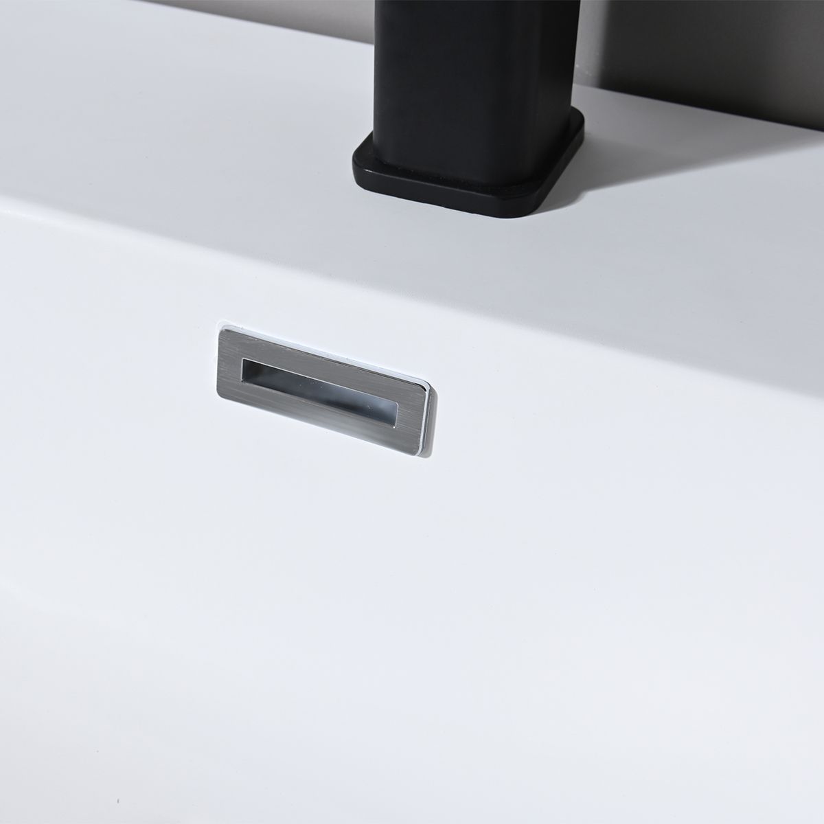 Mobilier baie din Mdf, cu lavoar din compozit corian, dimensiuni: 100 x 52 cm, inchidere Soft Close, Nest