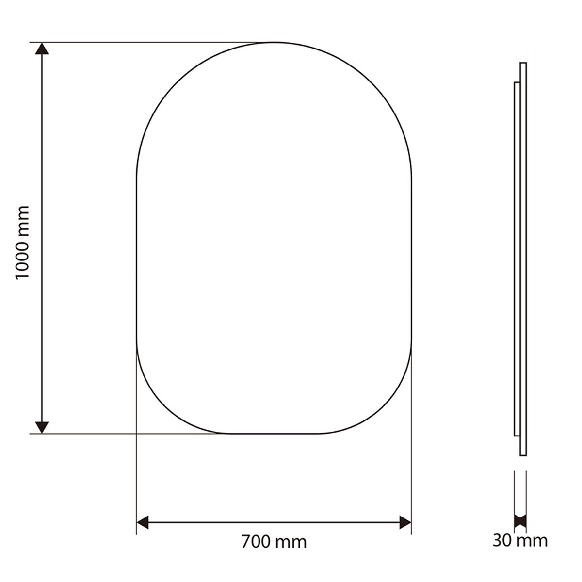 Oglinda Led, Dezaburire si Buton Touch, 5 mm, 3 Culori, Intensitate reglabila, dimensiuni de 60x80 si 70x100 cm, Fiore