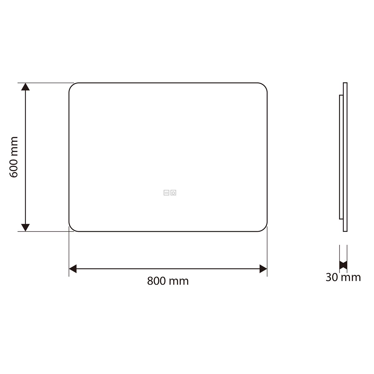Oglinda pentru baie cu LED, dezaburire si intrerupator touch, 5 mm, dimensiuni: 60-70x80-140 cm, 3 culori reglabile, Louie