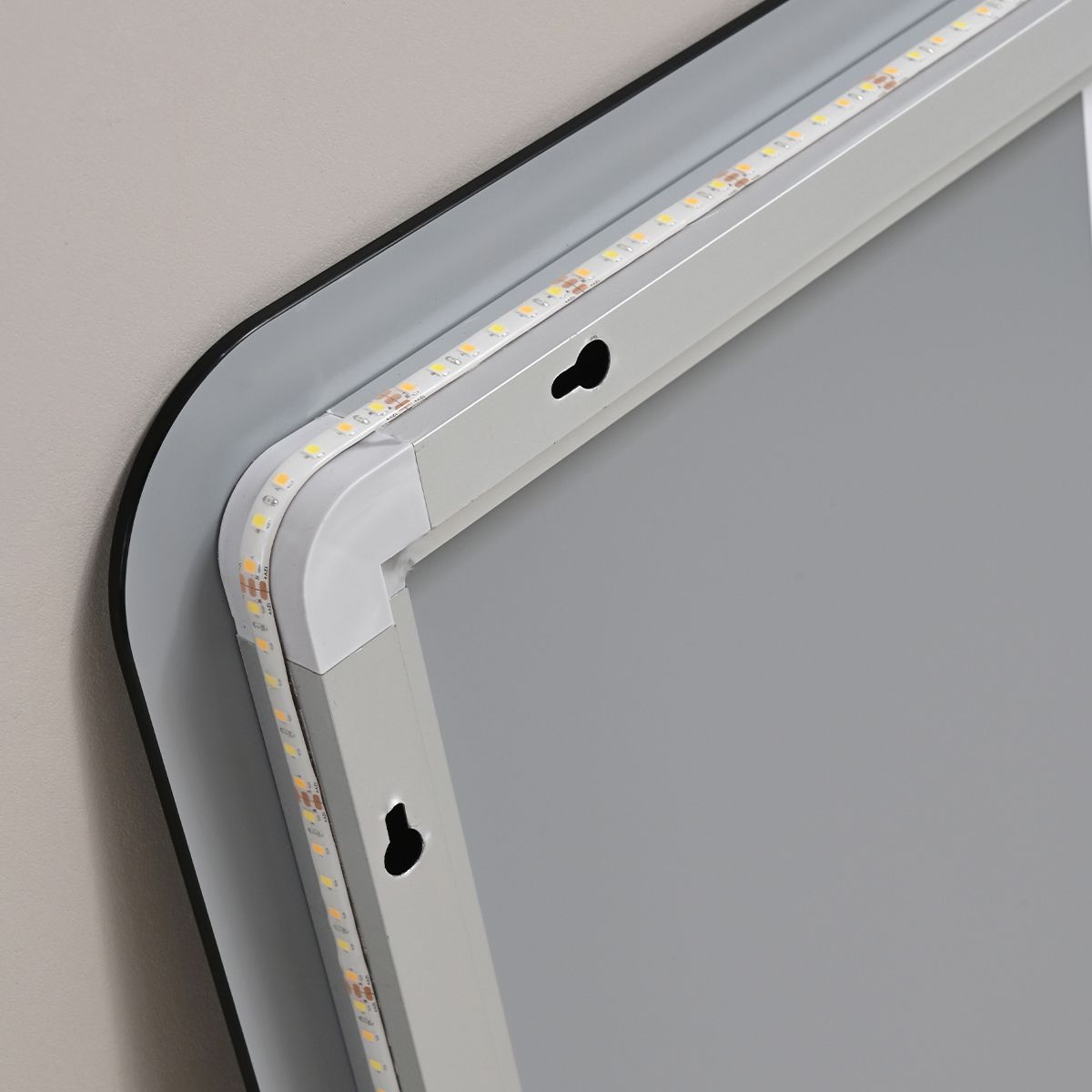 Oglinda pentru baie cu LED, dezaburire si intrerupator touch, 5 mm, dimensiuni: 60-70x80-140 cm, 3 culori reglabile, Louie